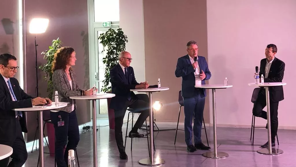 Prise de parole lors de la rencontre fournisseurs, à Toulouse, le 30 mars 2022